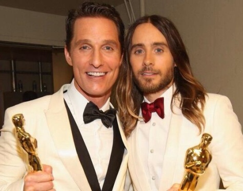 Matthew & Jared with their Oscars